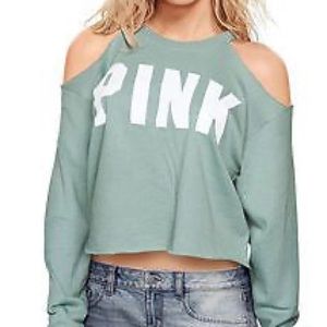 COLD SHOULDER CREW- Victoria secret(pink brand)